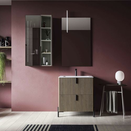 Meuble vasque à poser - VERTIGO 5 - PUNTOTRE - en polymère / contemporain / sans porte