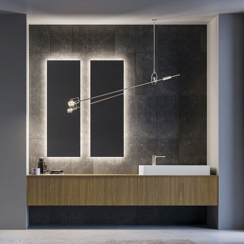 Meuble vasque suspendu - VERTIGO 6 - PUNTOTRE - en polymère / contemporain / sans porte