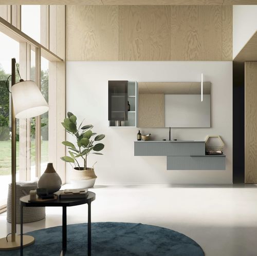Meuble vasque suspendu - VERTIGO 9 - PUNTOTRE - en polymère / contemporain / sans porte