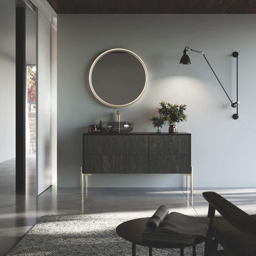 Meuble vasque à poser - VERTIGO 11 - PUNTOTRE - en polymère / design minimaliste / sans porte