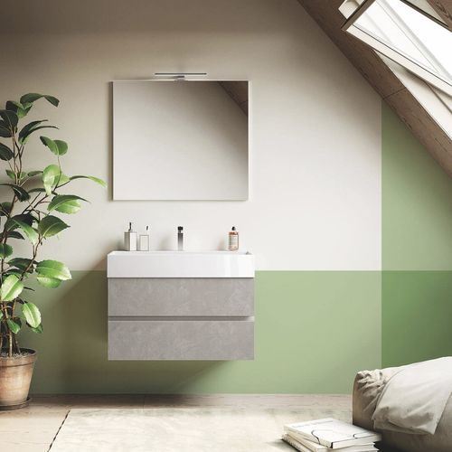 Meuble vasque suspendu - U&D 12 - PUNTOTRE - en céramique / stratifié / contemporain