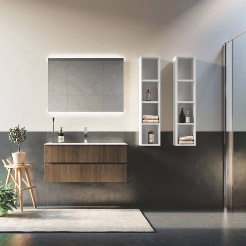 Meuble vasque suspendu - U&D 07 - PUNTOTRE - en céramique / stratifié / contemporain