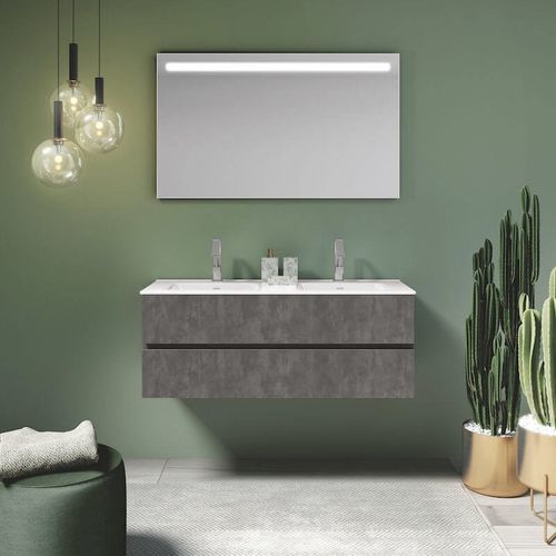 Meuble vasque double - U&D 06 - PUNTOTRE - suspendu / en céramique / stratifié