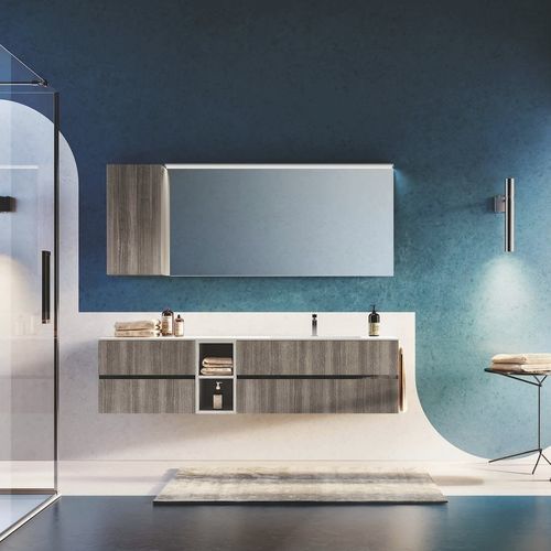 Meuble vasque suspendu - U&D 04 - PUNTOTRE - stratifié / en Ocritech® / contemporain