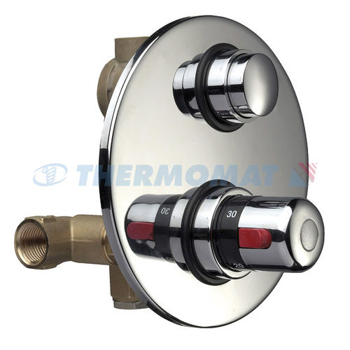 Mitigeur de douche - RUTP1404GMTC - Thermomat S.r.l. - à encastrer / thermostatique / en laiton chromé