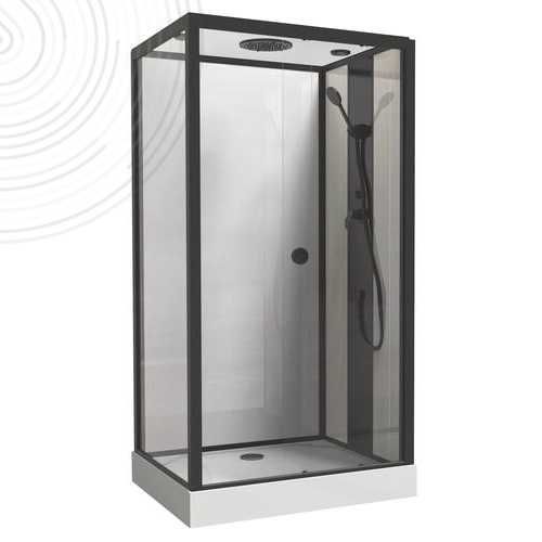 Cabine de douche en verre trempé - FACT'ORY 202010202 - AYOR BATHROOM - en aluminium / en aluminium peint / avec porte battante
