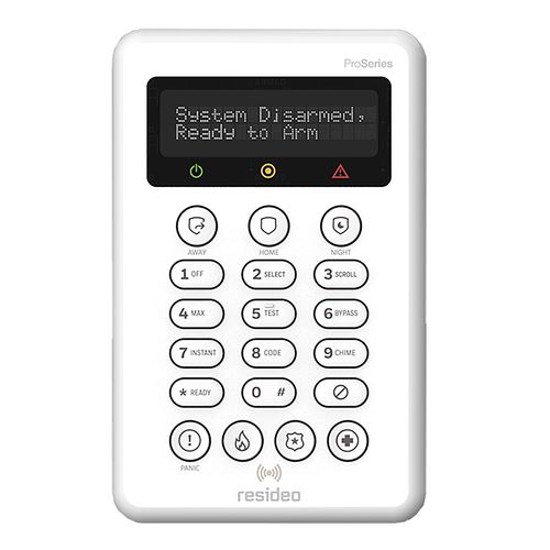 Clavier de commande pour installation domotique - PROSIXLCDKP-EU - Honeywell Home – Resideo - mural / sans fil
