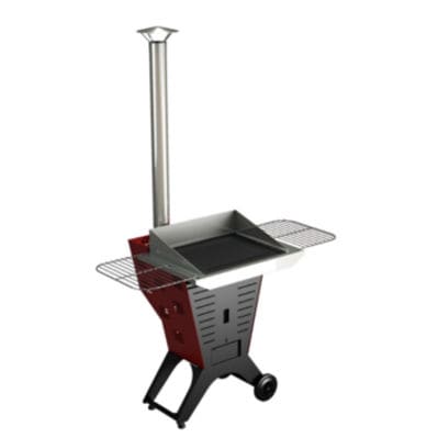 Barbecue à granulés - POLDO EASY - Laminox S.r.l. - sur roulettes / en métal