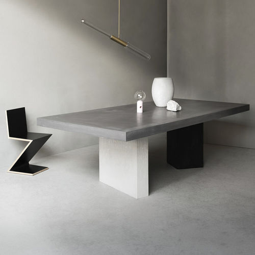 Table à manger contemporaine - EUCLIDE - FORMA&CEMENTO - en métal / en béton / en composite
