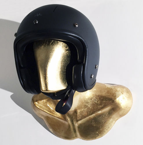Support de casque mural - GOLD BURT - FRANCOLLECTION - en faïence / fait main