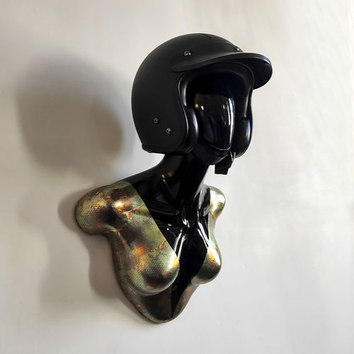 Support de casque en céramique émaillée - BLACK &amp; PYTHON BESSIE - FRANCOLLECTION - mural / fait main