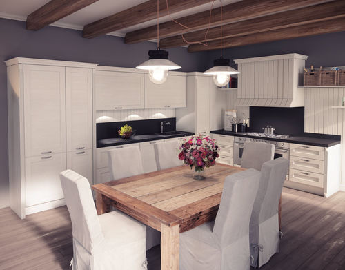 Cuisine classique - TUDELA  - BC3 - en placage de bois / en bois massif / en MDF