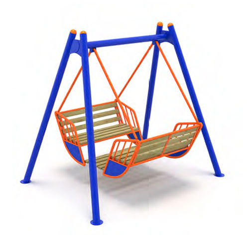 Balançoire en métal - 06-OE - Play Wily - Tutto Gonfiabili - en bois / pour parc de jeux / multiple