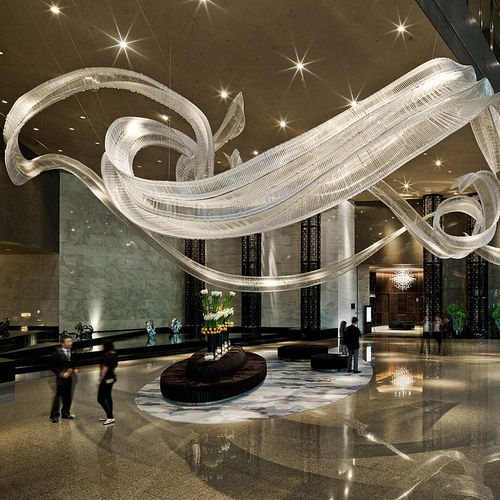 Lustre design original - Jako Lighting - en cristal / en acier inoxydable