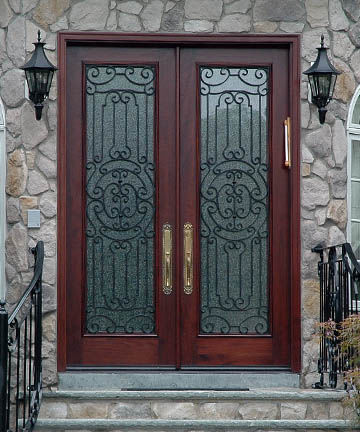 Porte d'entrée - WN-13 - Granddoors - en aulne / en fer forgé / battante
