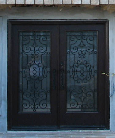 Porte d'entrée - FR-684 - Granddoors - en fibre de verre / battante / vitrée