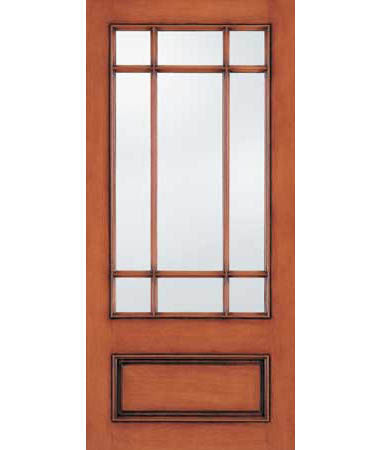 Porte-fenêtre battante - FP-003 - Granddoors - en acajou / de sécurité