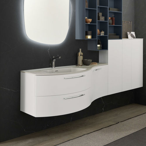Meuble vasque suspendu - C008 - BAXAR - en bois / contemporain / avec tiroirs