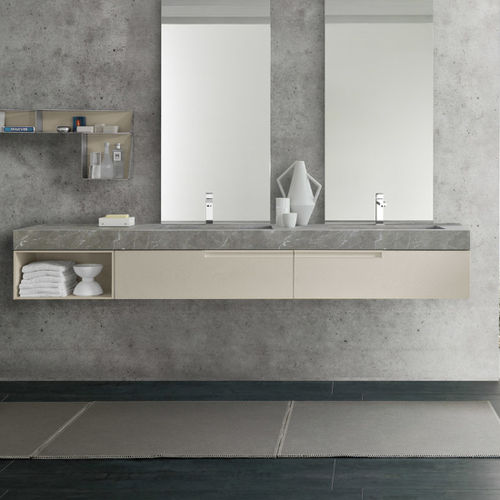 Meuble vasque suspendu - C110 - BAXAR - en bois / contemporain / avec tiroirs