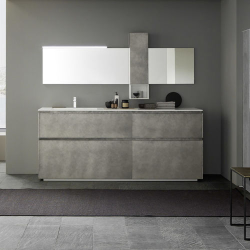 Meuble vasque suspendu - C205 - BAXAR - en bois / contemporain / avec tiroirs