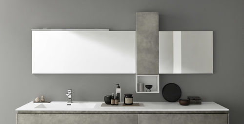 Miroir de salle de bain mural - C205 - BAXAR - contemporain / rectangulaire / lumineux