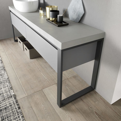 Meuble vasque à poser - C203 - BAXAR - en bois / contemporain / avec tiroirs