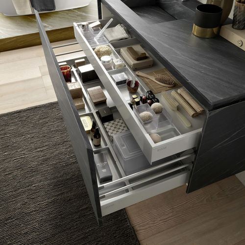 Meuble vasque suspendu - C204 - BAXAR - en bois / contemporain / avec tiroirs