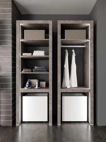 Étagère contemporaine - C1 - BAXAR - en bois / lumineuse