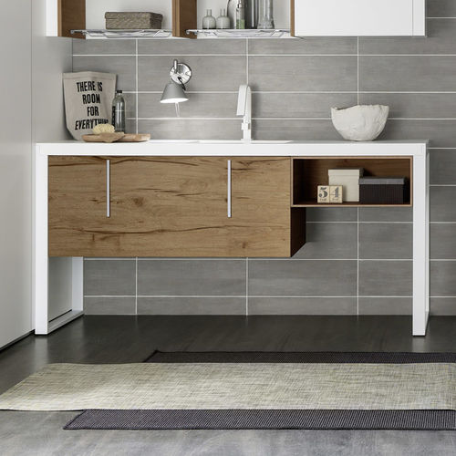 Meuble vasque à poser - C1 - BAXAR - en bois / contemporain / avec tiroirs