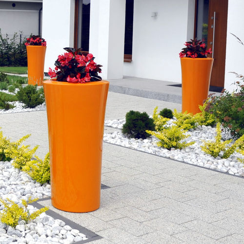 Pot de jardin en composite - PARGA - KAMA - à poser / rond / en hauteur