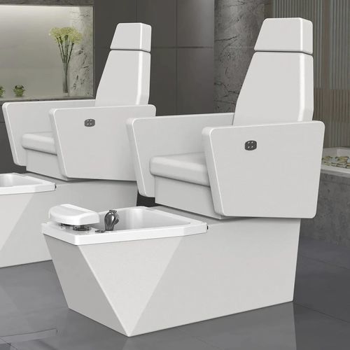 Fauteuil de pédicure en cuir - 4128 - Silverfox Corporation Limited - en PU / avec repose-tête / avec repose-pieds
