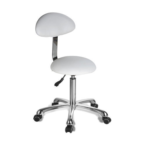Tabouret de travail contemporain - 1021AB2 - Silverfox Corporation Limited - en cuir / avec piètement en acier / piètement étoile