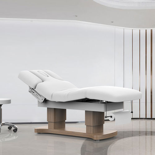 Table de massage électrique - 2290C - Silverfox Corporation Limited - en cuir / en bois / à hauteur réglable