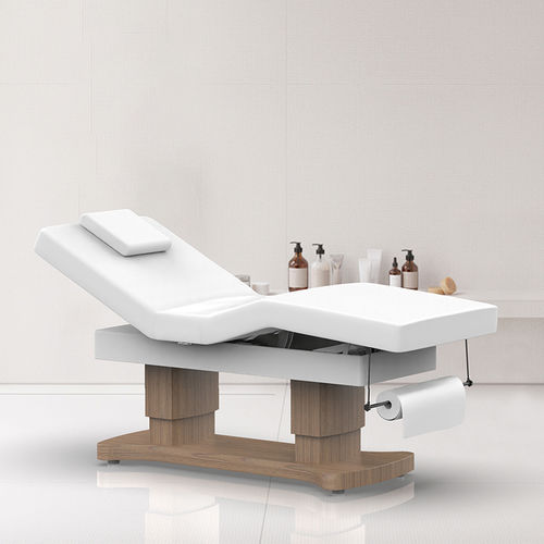 Table de massage électrique - 2290A - Silverfox Corporation Limited - en cuir / en bois / à hauteur réglable