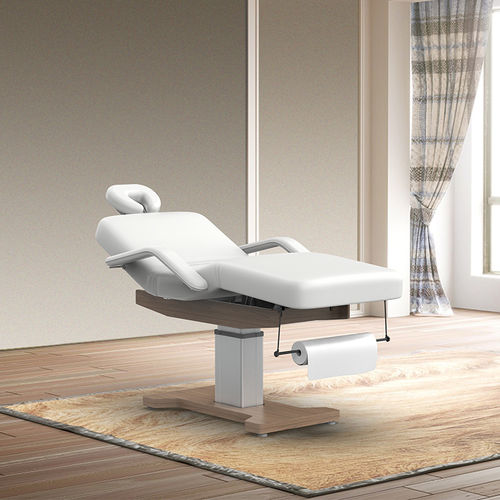 Table de massage électrique - 2292 - Silverfox Corporation Limited - en cuir / en bois / à hauteur réglable