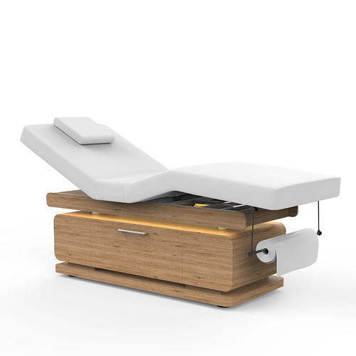 Table de massage électrique - 2342A - Silverfox Corporation Limited - en cuir / en bois / à hauteur réglable