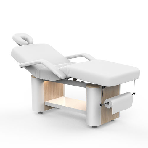 Table de massage électrique - 2343 - Silverfox Corporation Limited - en cuir / en bois / à hauteur réglable