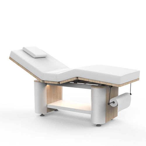 Table de massage électrique - 2343B - Silverfox Corporation Limited - en cuir / en bois / à hauteur réglable
