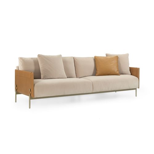 Canapé contemporain - V215 - Aston Martin - en tissu / en cuir / gris