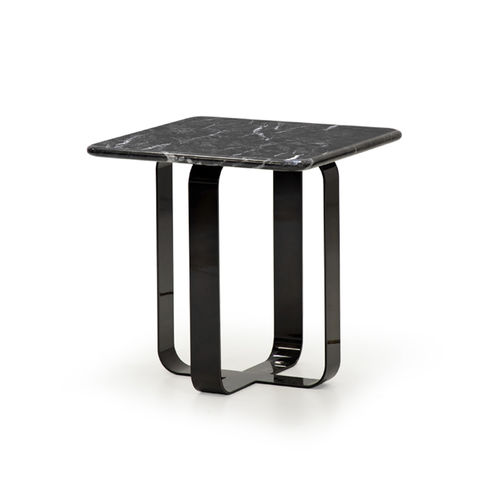 Table d'appoint contemporaine - V211 - Aston Martin - en cuir / en marbre / avec piètement en métal laqué