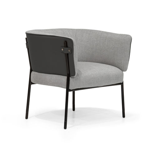 Fauteuil contemporain - V243 - Aston Martin - en cuir / en métal laqué / blanc