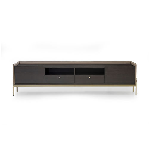 Meuble TV contemporain - V246 TV/C - Aston Martin - lowboard / pour chambre d'hôtel / en placage de bois