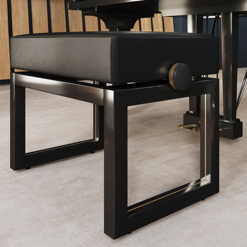 Tabouret de piano contemporain - RUFUS - KAUNUS DESIGN, S.L. - en cuir / en bois laqué brillant / en hêtre