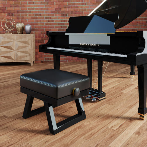 Tabouret de piano contemporain - ARTHUR - KAUNUS DESIGN, S.L. - en cuir / en bois laqué brillant / en hêtre