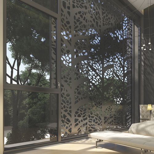 Brise-soleil en aluminium - RABEL 14050 - RABEL SYSTEMS - pour façade / vertical / motorisé