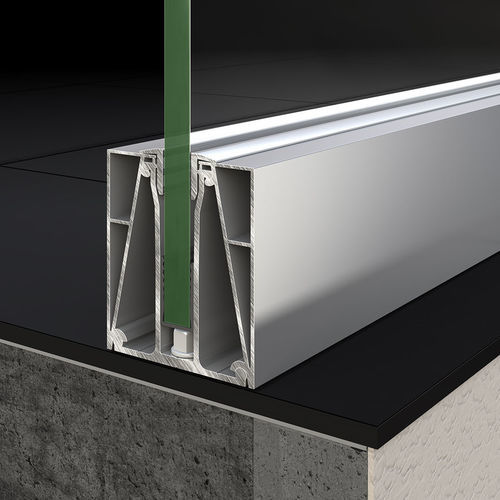 Garde-corps en verre - RABEL 1500 - RABEL SYSTEMS - en verre trempé / en aluminium / en stratifié