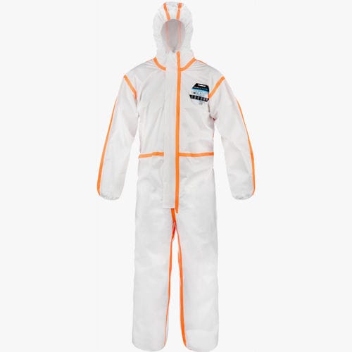 Combinaison de travail - EMNTCF428 - Lakeland - respirante / orange / blanche