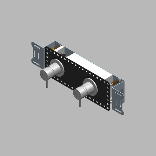Mitigeur de vasque - QS3200 - QTOO - à encastrer / en acier inoxydable / 2 trous
