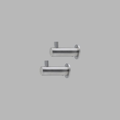 Patère contemporaine - QU102 series - QTOO - en acier inoxydable poli / en acier inoxydable satiné / double