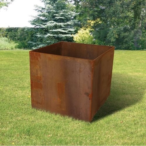 Jardinière en acier galvanisé - Ancrest - en acier / en acier corten / rectangulaire